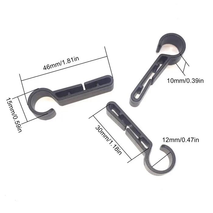 Clip de fixation pour lampe frontale de casque de sécurité, 10 pièces, crochets antidérapants pour c