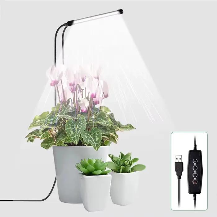 Lampe LED pour la croissance des plantes Lampe USB pour plantes de jardinage à spectre complet 6000K