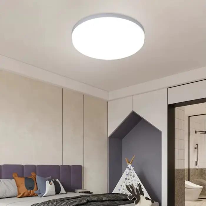 LED plafonnier moderne circulaire Ultra-mince luminaire chambre salon 18W 24W 36W 48W intérieur déco