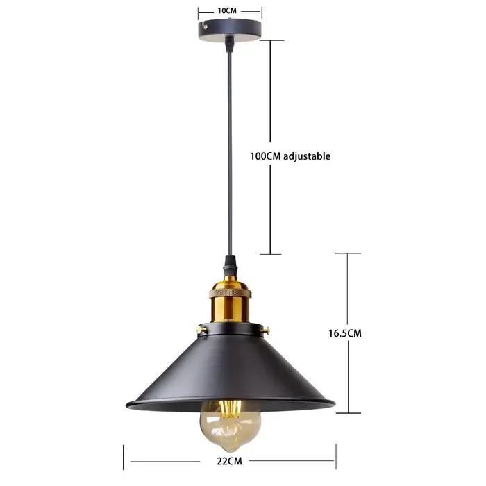 Lampes suspendues Vintage Loft russie suspension rétro lampe suspendue abat-jour pour cuisine salle 