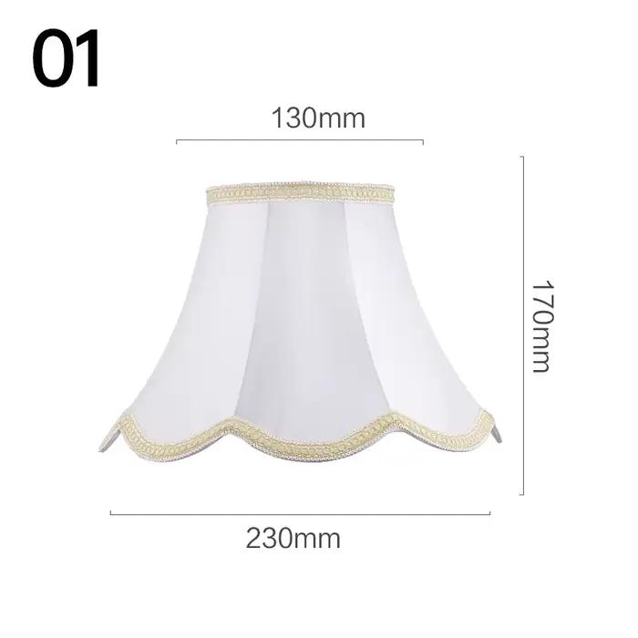 Americana européen rétro abat-jour dentelle bord garniture luxe abat-jour lampe de Table lampadaire 