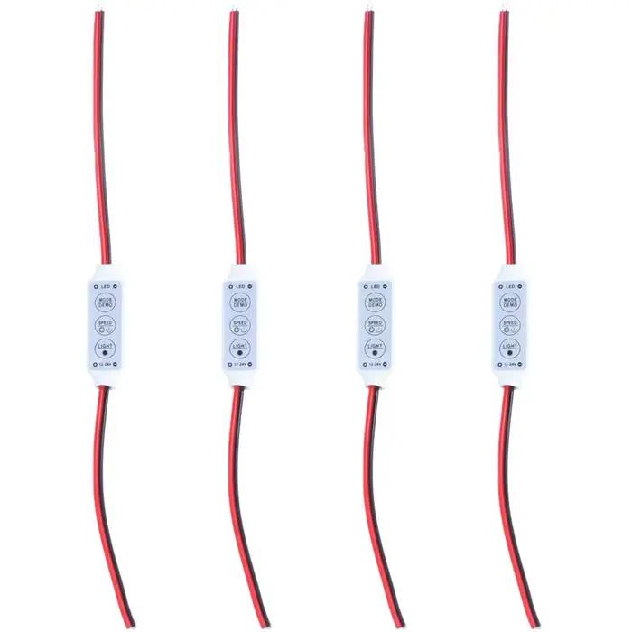 Variateur LED 4X 12A 12V-24V pour bandes LED, contrôleur monochrome