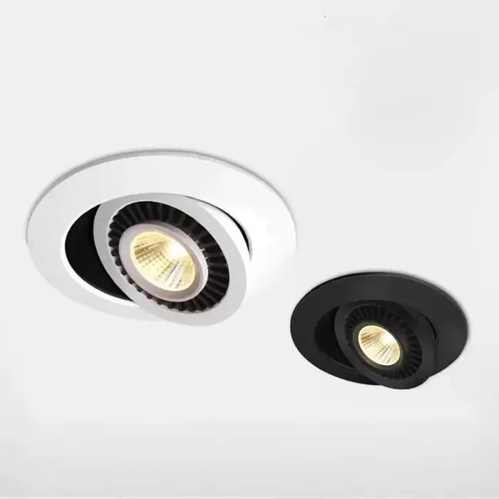 Spot lumineux LED encastrable à intensité variable, rotation à 360 degrés, réglable, 7W, 9W, 12W, 15