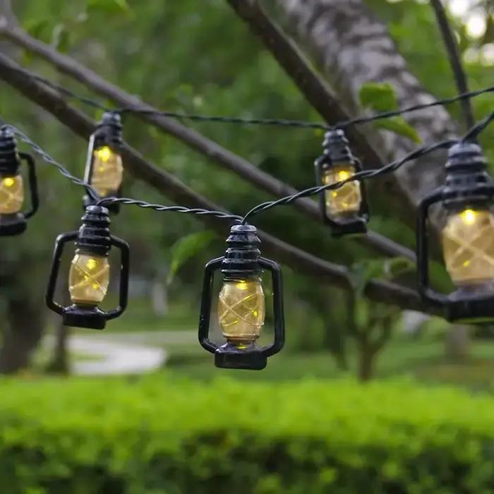 Lanterne solaire de Camping 5M/6.5M/7.5M, Mini lampe à kérosène, 8 Modes pour décoration intérieure 