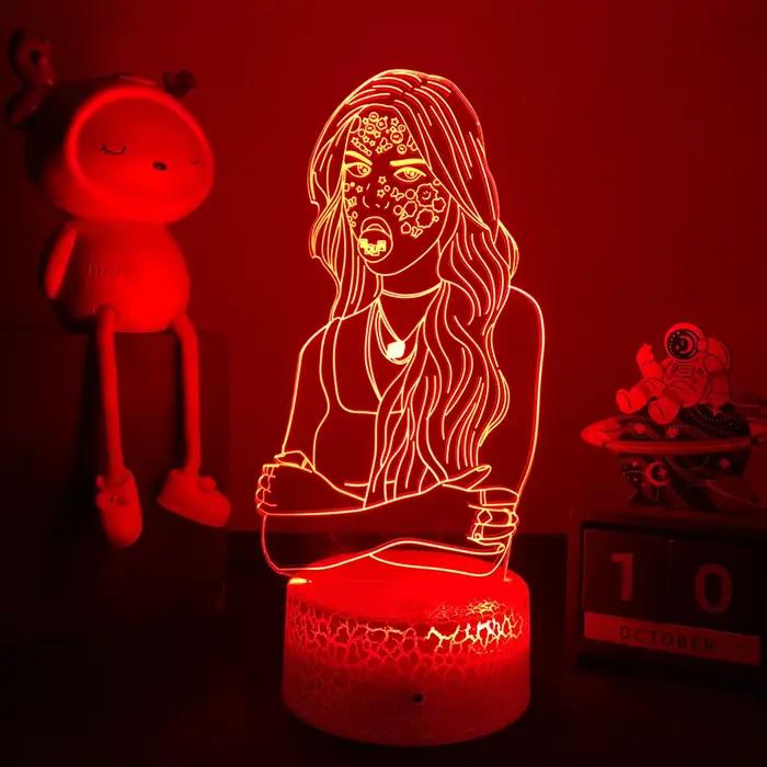 Veilleuse 3d chanteur Olivia Rodrigo, cadeau pour les Fans, décoration de chambre à coucher, lampe d