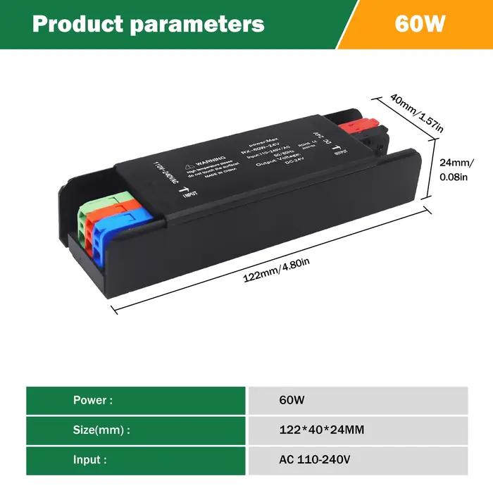 MINI transformateur d'éclairage de pilote de LED AC110-240V à DC 12V/24V 60W/100W/200W/300W/400W, ad