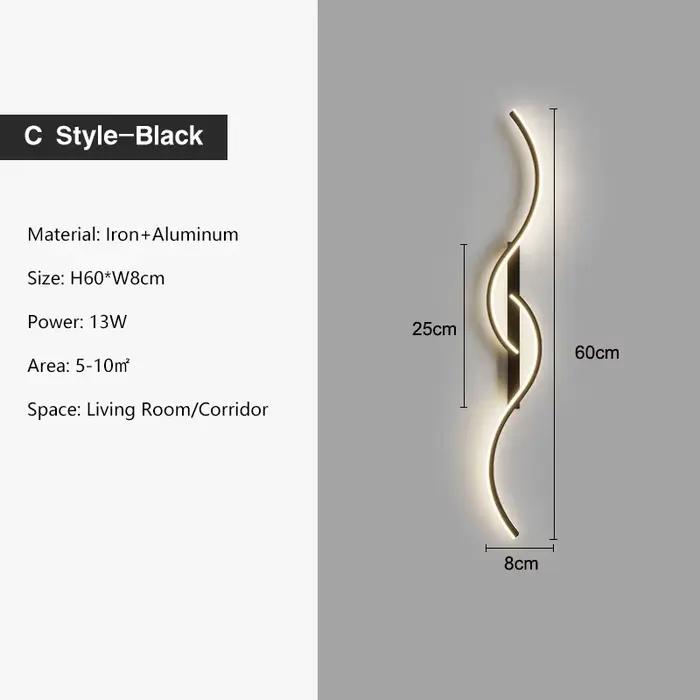 Appliques murales intérieures à LED pour chambre à coucher, chevet, haut et bas, lampes murales à LE