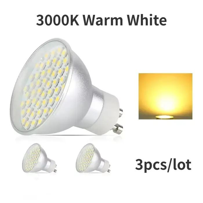 Melery-Ampoule LED GU10, lumière du jour 3000K, budgétaire 6500K, lampe épis de maïs IP65 3W, super 