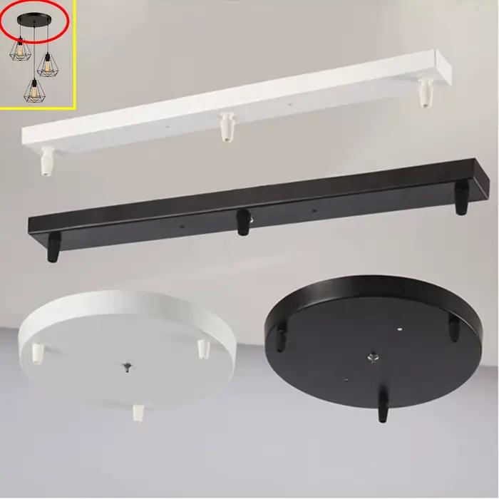 Bricolage plafond monté Base auvent plaque 3 têtes lustres suspension éclairage suspendu plafond acc