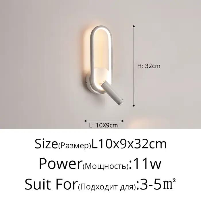 Applique murale rotative avec projecteurs, lampe de lecture de chevet, fond créatif, chambre minimal