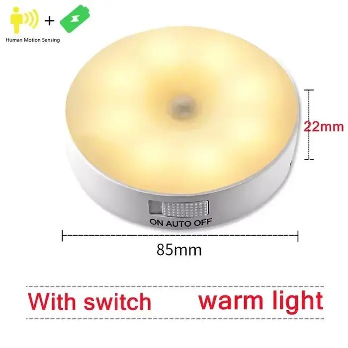 Veilleuse Led intelligente avec capteur de mouvement, lampe de chevet à lentille carrée pour Protect