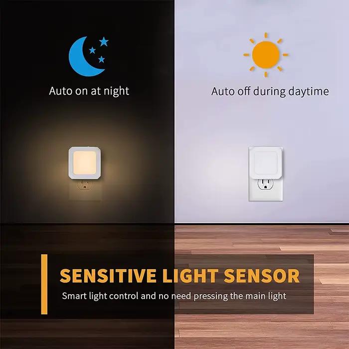 UE US UK Plug in veilleuse pour chambre d'enfants capteur automatique du crépuscule à l'aube LED lam