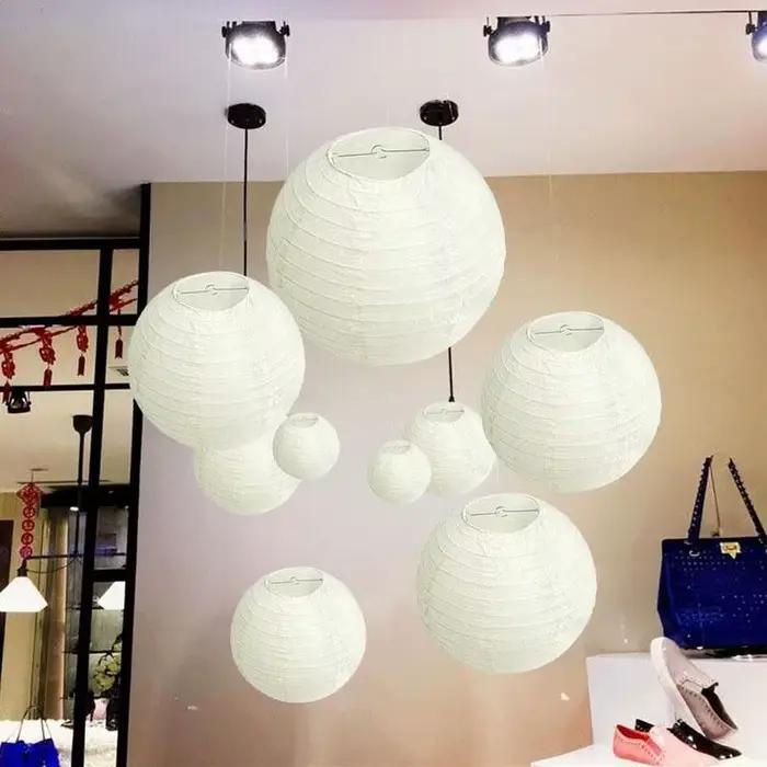 Lanterne Ronde Alberoise en Papier, Décoration de ixd'Anniversaire et de Mariage, Fournitures de Vac