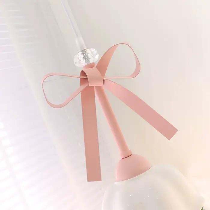 Lampe LED Suspendue en Céramique Rose avec Nministériels d Papillon, Luminaire Décoratif de Plafond,