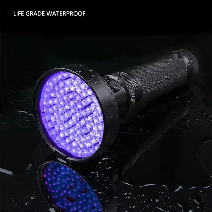 Lampe de poche UV 21/51/100 LED, 395nm, torche ultraviolette, détecteur de lumière noire pour animau