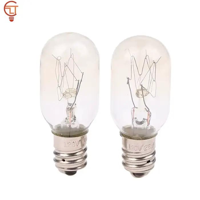 Ampoule Globe Inescente de Remplacement pour Réfrigérateur et Four, Lampe Salière T20 E12 120V 15W/2