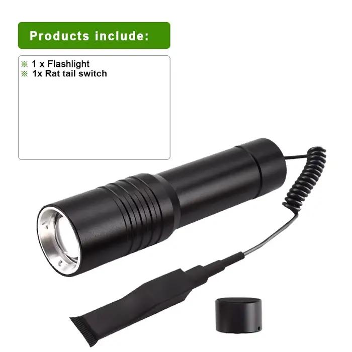 Lampe de poche tactique de chasse professionnelle, Laser blanc, Ultra puissante, Rechargeable, étanc