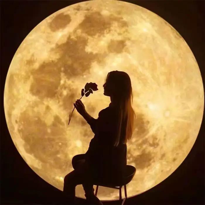 Lampe de Projection de lune, lune, terre, planète, veilleuse, lampe de Table pour chambre à coucher,