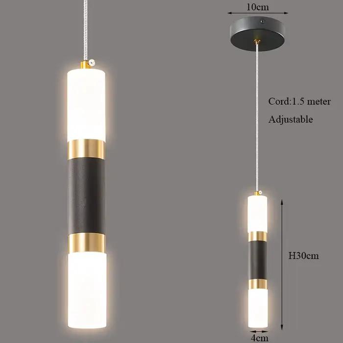 Struction i-Mini lampe LED suspendue noire au design moderne, luminaire décoratif d'intérieur, idéal