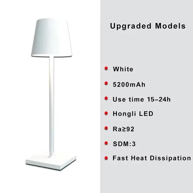 Lampe de Table sans fil, lampe de chevet à intensité variable, éclairage d'ambiance de Restaurant po