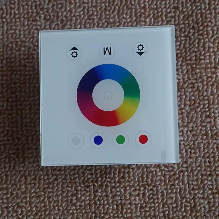 DC12V-24V couleur unique/RGB/RGBW panneau tactile mural contrôleur panneau de verre variateur contrô