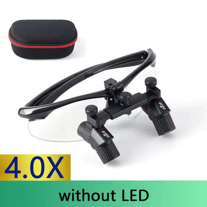 Loupe dentaire 3X 4X 5X Loupe dentaire 5W phare sans fil lampe chirurgicale aimant batterie binocula