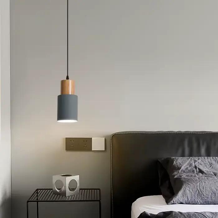 Lustre minimaliste chambre lampe de chevet moderne nordique Restaurant simple tête petit lustre comp