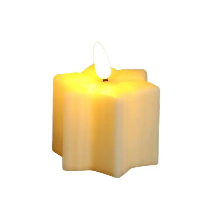 Bougie LED blanche en plastique, lumière chaude, électronique, accessoires Photo, ornement de bureau
