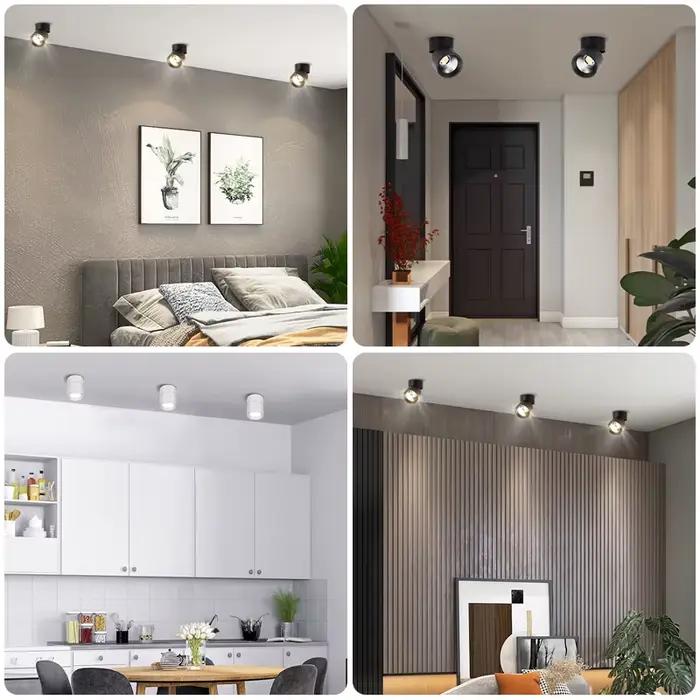Downlight LED Dimmable Couleurs Pliable 360 °   Plafonnier Spot réglable 7W 10W 15W, projecteurs Led