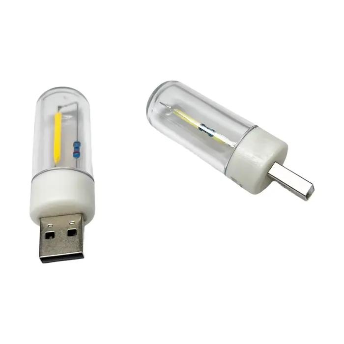 Mini lampe de Camping LED 5V veilleuse LED USB Filament éclairage Portable lampe USB charge trésor o