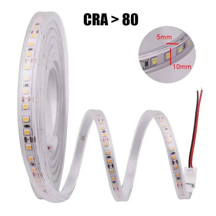 Bande LED étanche 12V 24V DC IP67 blanc naturel 4000K/blanc chaud 120LED s/m 2835 bande Flexible lam