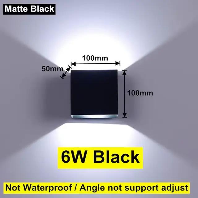 Carré 6W 12W LED NikExtérieur Applique Murale En Aluminium Éclairage À La Maison Chambre Salon Allée