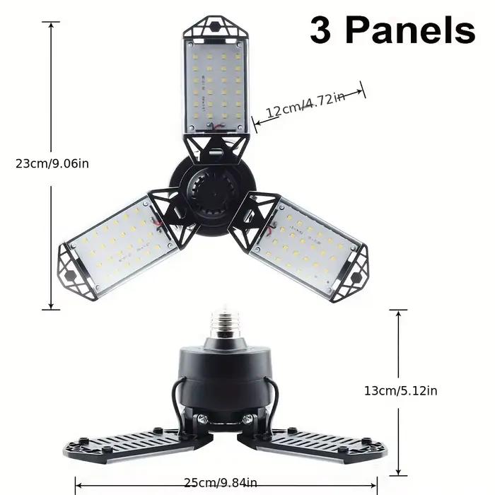 Lumière de Garage LED déformable avec 3/5/10 panneaux réglables LEDE26/E27 plafonnier éclairage indu