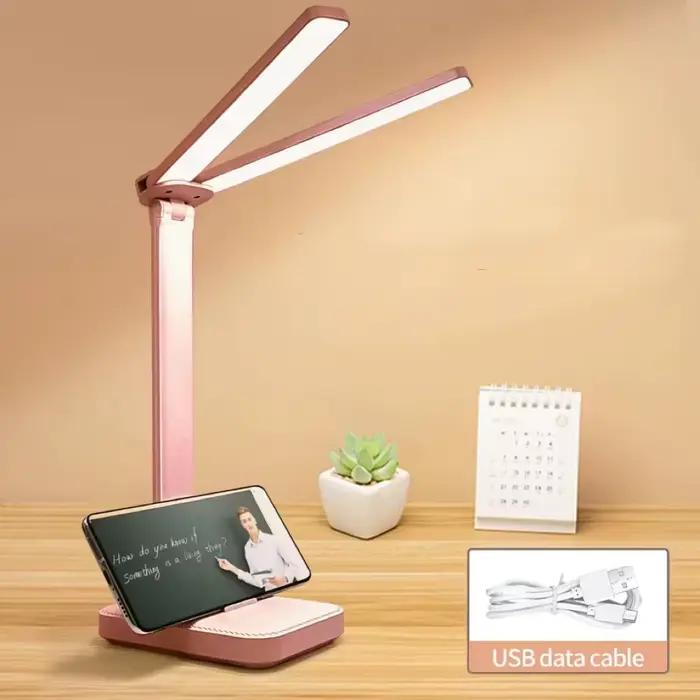 Lampe de bureau LED rechargeable par USB, 3 niveaux de luminosité réglables, capteur tactile, lampe 