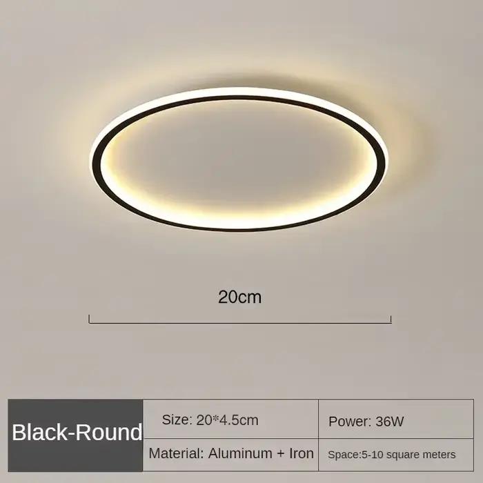 Plafonnier LED Circulaire avec Télécommande, Design Moderne, Éclairage d'Nik, Luminaire Décoratif de