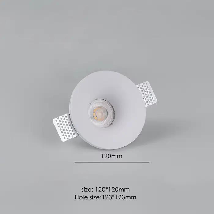 Plafonnier LED encastré GU10 anti-éblouissement, spot encastré en plâtre pour salon, chambre, hôtel,