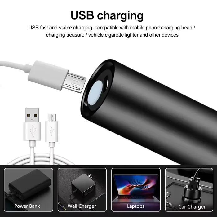 Lampe de poche ultraviolette Rechargeable par USB 365nm, lampe de détection de champignons en mousse