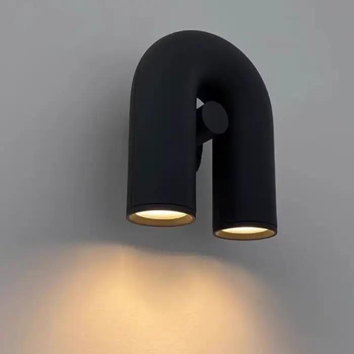 Mur LED lampe en forme de U fond à côté de la lumière concepteur minimaliste éclairage salon canapé 