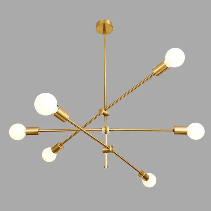Lustre Led moderne décoration de la maison Luminaires Long pôle conception lampes suspendues salon c