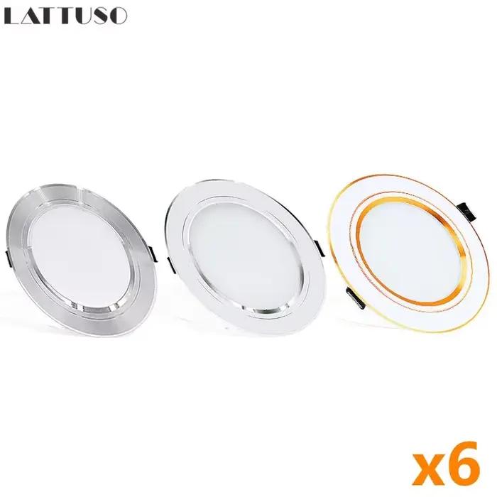 6 pcs/lot LED Downlight 5 W 9 W 12 W 15 W 18 W AC 220 V 230 V 240 V LED plafond salle de bain lampes