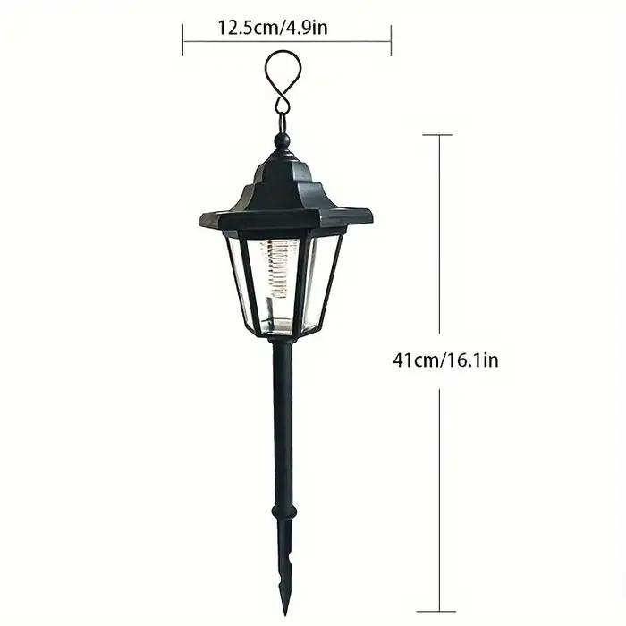Paquet de 2 lampes solaires LED hexagonales Vintage, décor de cour de jardin de voie extérieure, mat