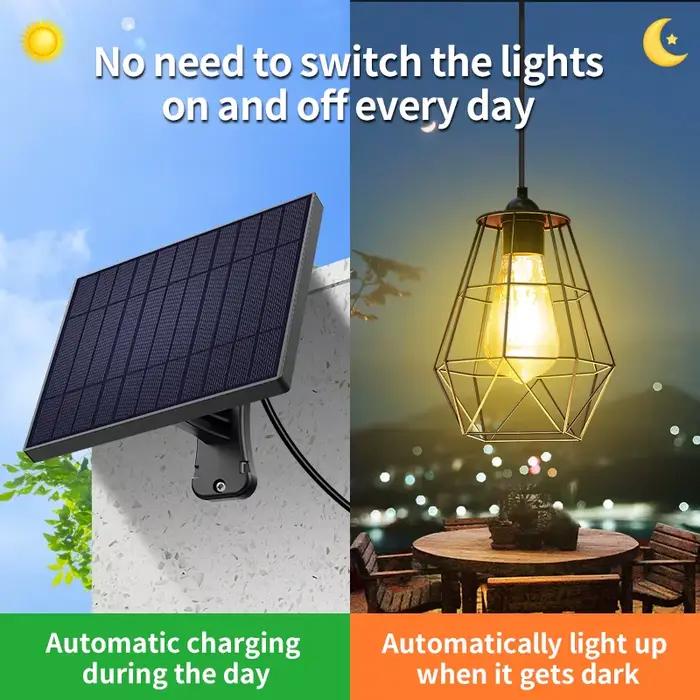Lampes solaires suspendues 4000 mAh, intérieur/extérieur, super lumineuses, étanches IP65, pour cham