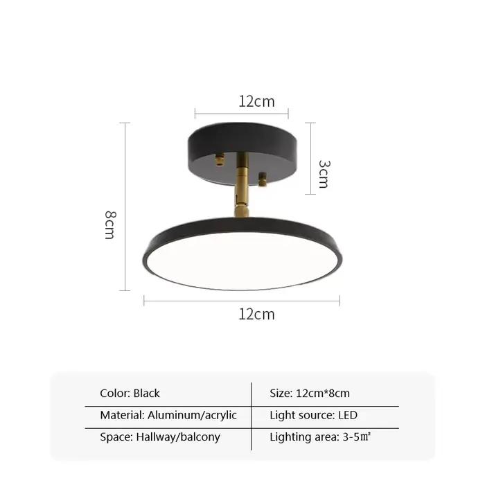 Moderne LED allée plafonniers lampe pour salon salle à manger rotatif couloir balcon éclairage intér