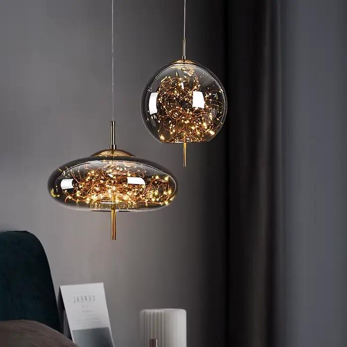 Plafonnier LED Suspendu au Design Moderne, Luminaire Décoratif de Plafond, Idéal pour une Chambre à 