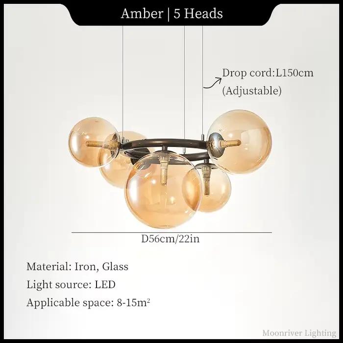 Vintage lustre design haricots magiques bulle lampe moderne créatif suspension salon décor à la mais