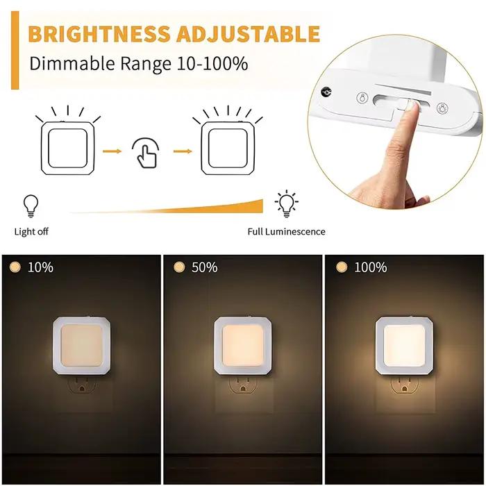 UE US UK Plug in veilleuse pour chambre d'enfants capteur automatique du crépuscule à l'aube LED lam