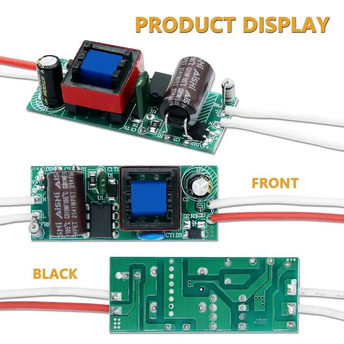 Pilote d'isolation LED AC100-265V 2-3W 3-5W 4-7W 8-12W 12-18W 18-24W puissance d'entraînement 250mA 