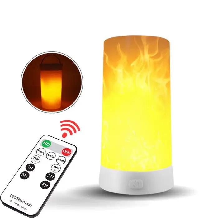 Lampe à flamme LED Rechargeable par USB, effet de flamme simulée, lumière d'ambiance de feu réaliste