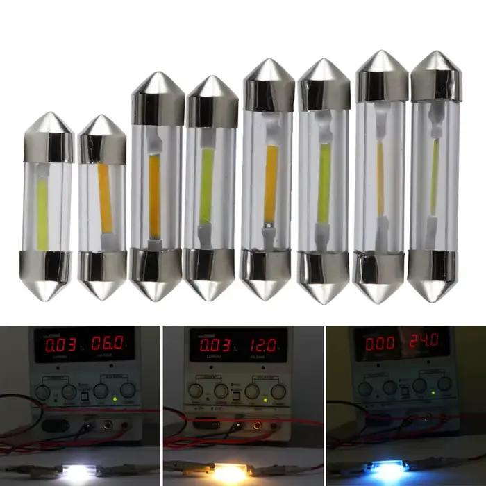 Guirxiété lumineuse LED COB Canbus, lampe de planning, ampoule de plaque intérieure, 31mm, 36mm, 39m