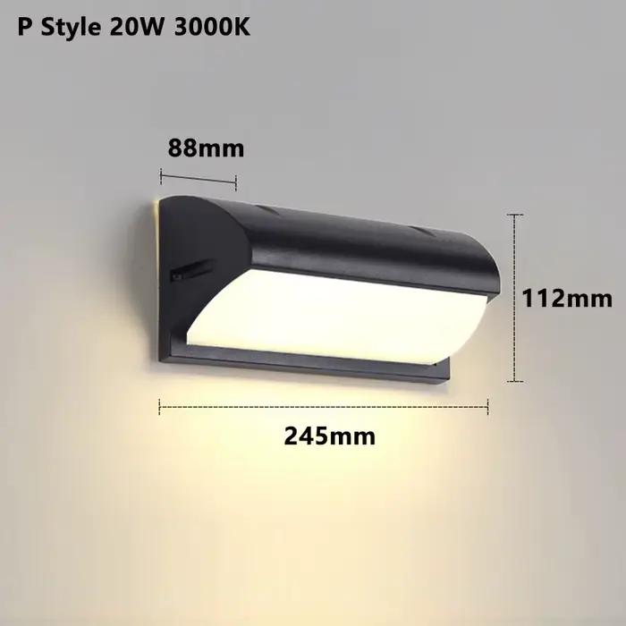 LED lumières extérieures étanche IP65 capteur de mouvement lumière applique murale AC85-265V porche 